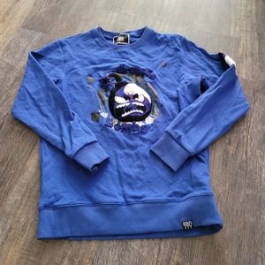 Denimicity blue droppin bombs sweater